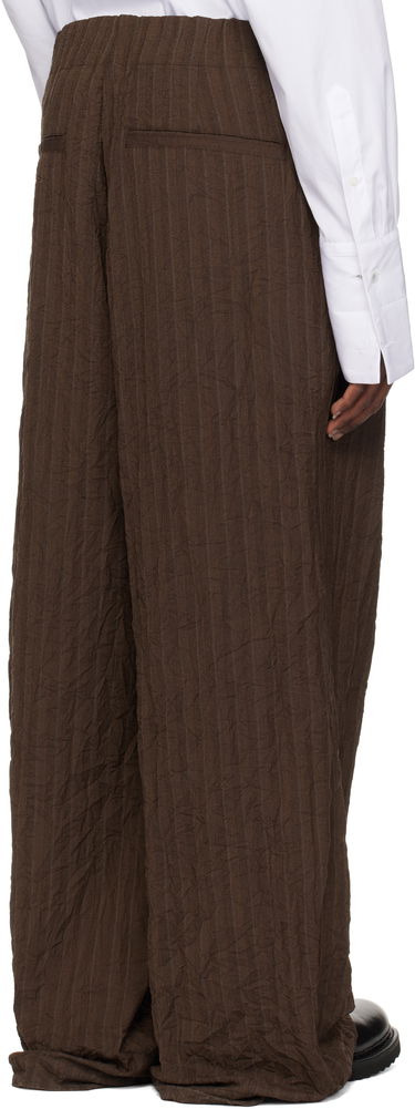Housut Dries Van Noten Dries Van Noten Pleated Wide-Leg Trousers Ruskea | 251-020907-1504, 2