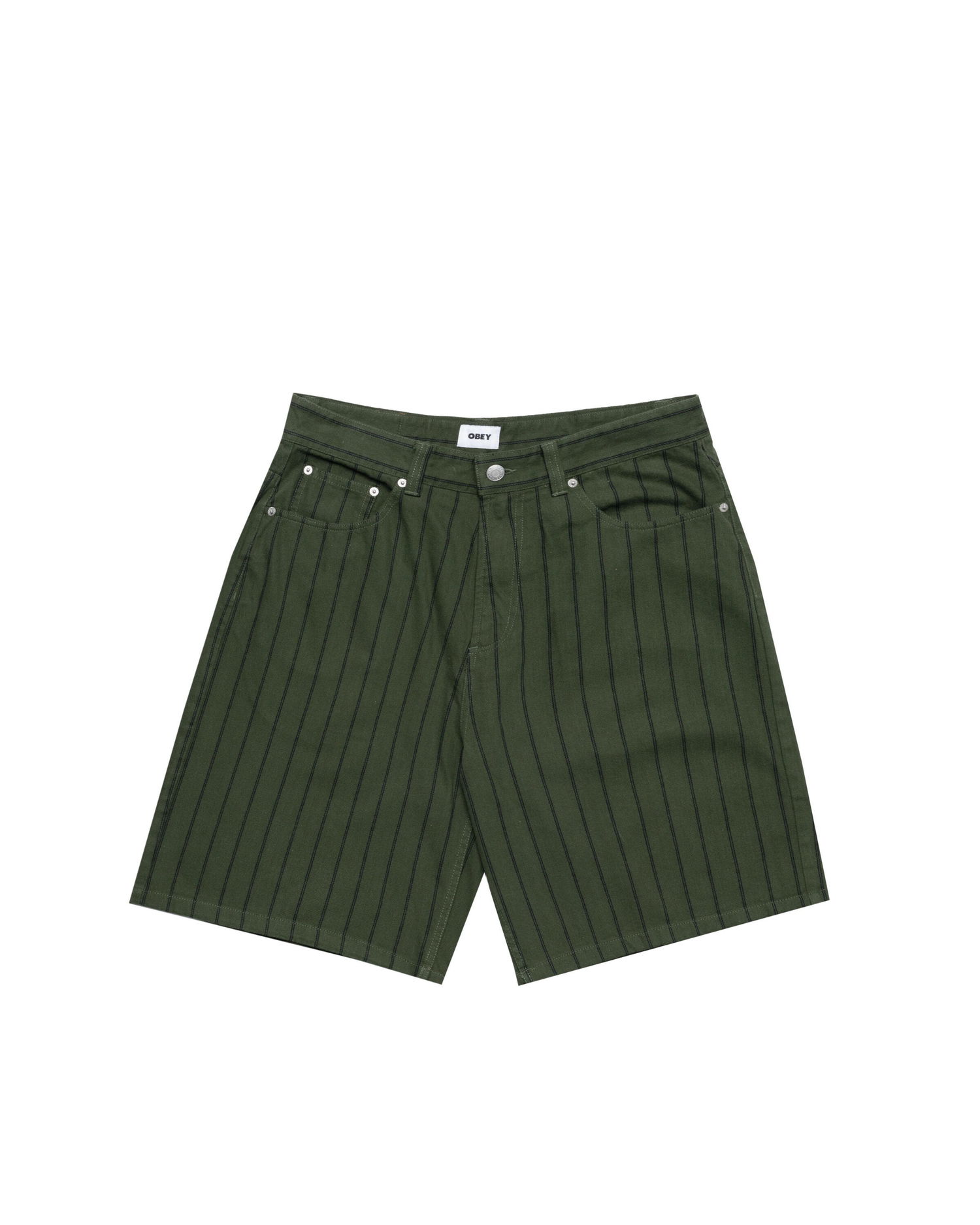 Shortsit OBEY Obey Stripe Baggy Denim Shorts Vihreä | 172100094-DBM, 0