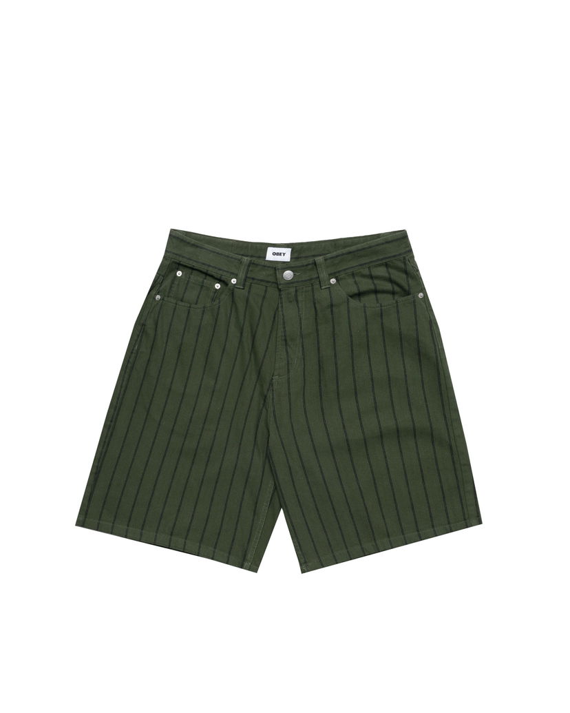 Shortsit OBEY Obey Stripe Baggy Denim Shorts Vihreä | 172100094-DBM