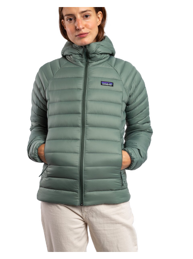 Puffer takki Patagonia Down Sweater Hoody Vihreä | 84712