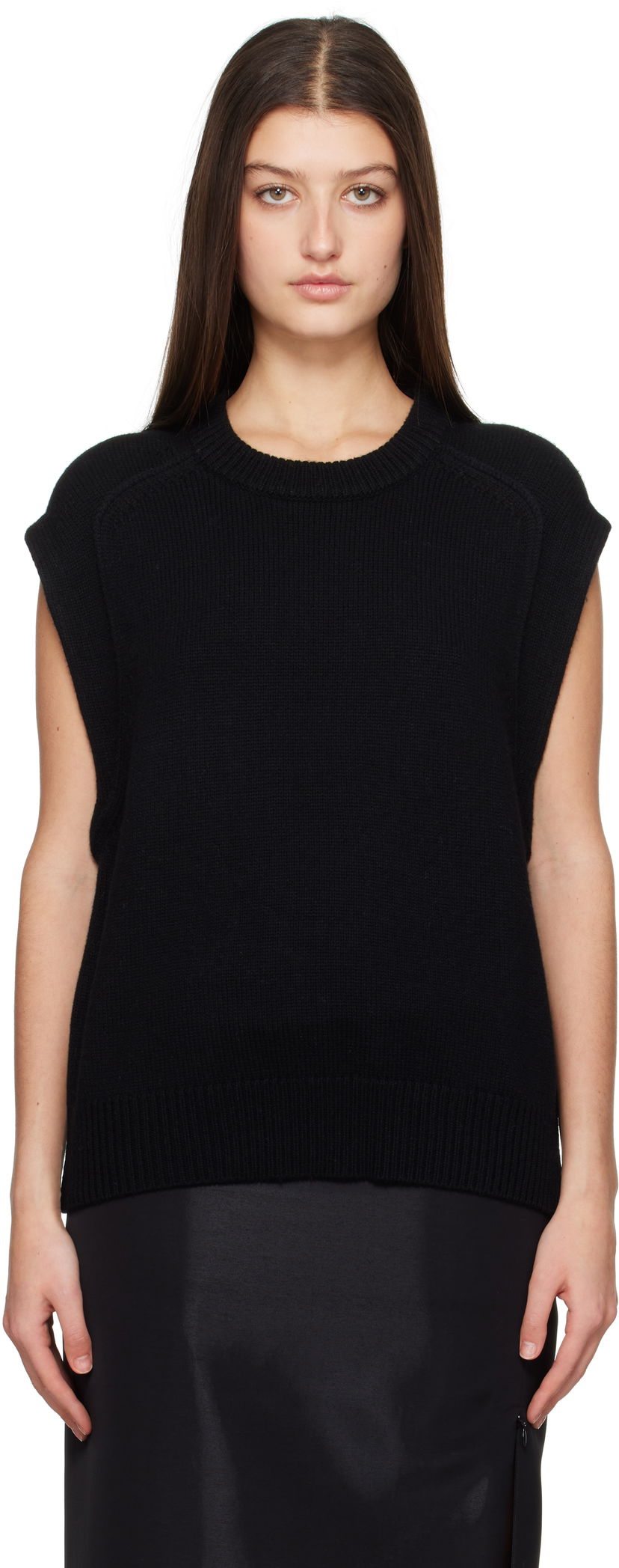 Villapaita Loulou de Saison Loulou de Saison Mari Sleeveless Knit Top Musta | MARI