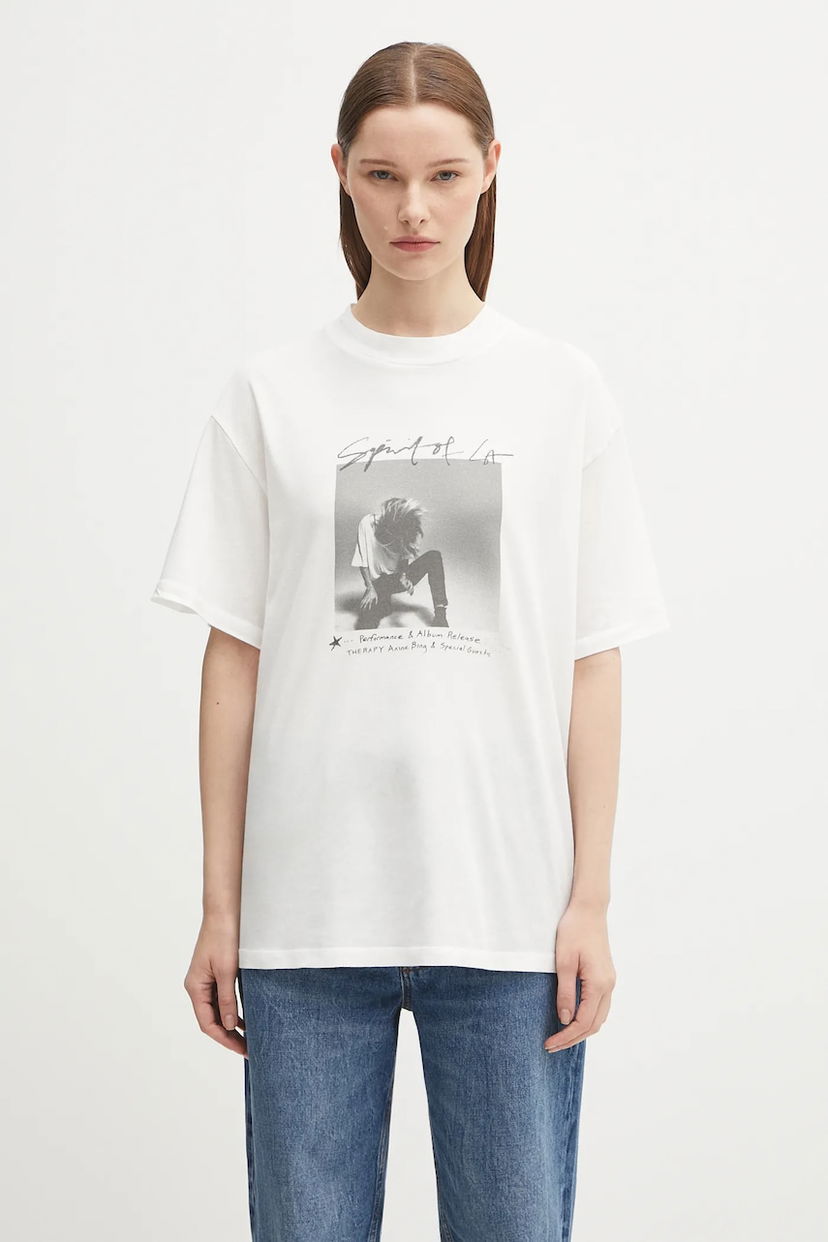 T-paita Anine Bing Anine Bing Ashton Graphic T-Shirt Valkoinen | A.08.11305