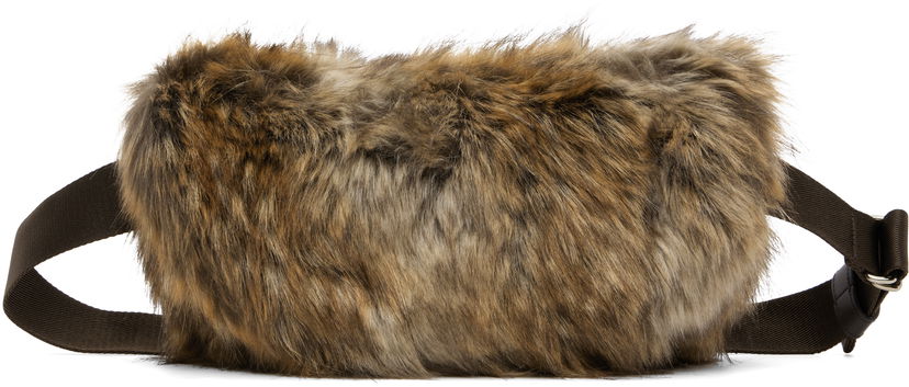 Vyötärölaukku Maison Margiela MM6 Maison Margiela Faux Fur Belt Bag Ruskea | SB5WB0002 P8486