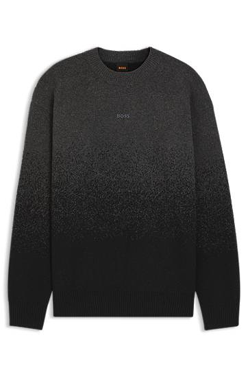 Villapaita BOSS Wool-blend sweater with gradient pattern Harmaa | 50548701, 0