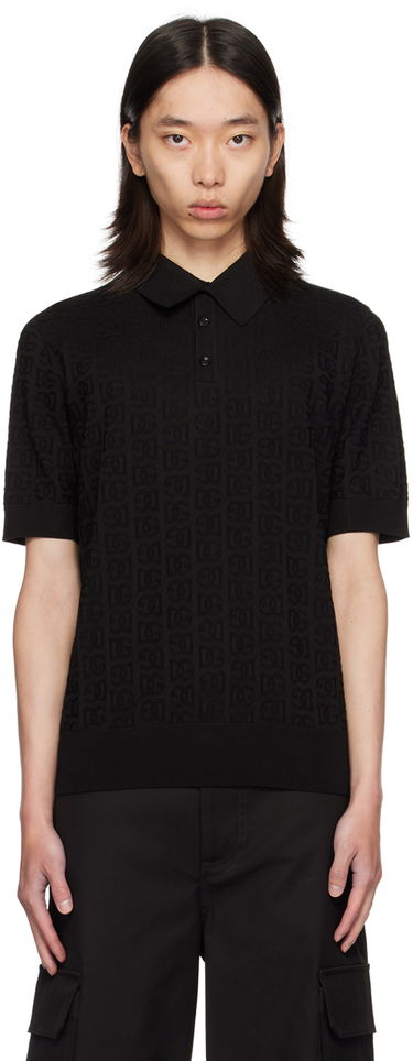 Poolopaita Dolce & Gabbana Dolce&Gabbana Logo Jacquard Polo Musta | GXZ15TJBSKE, 0
