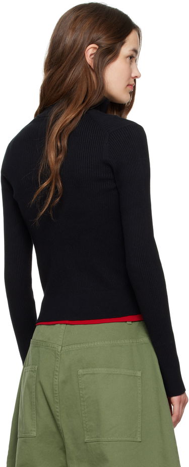 Villapaita JW Anderson JW Anderson Fitted Zip-Up Sweater Musta | KW1353-YN0398, 2