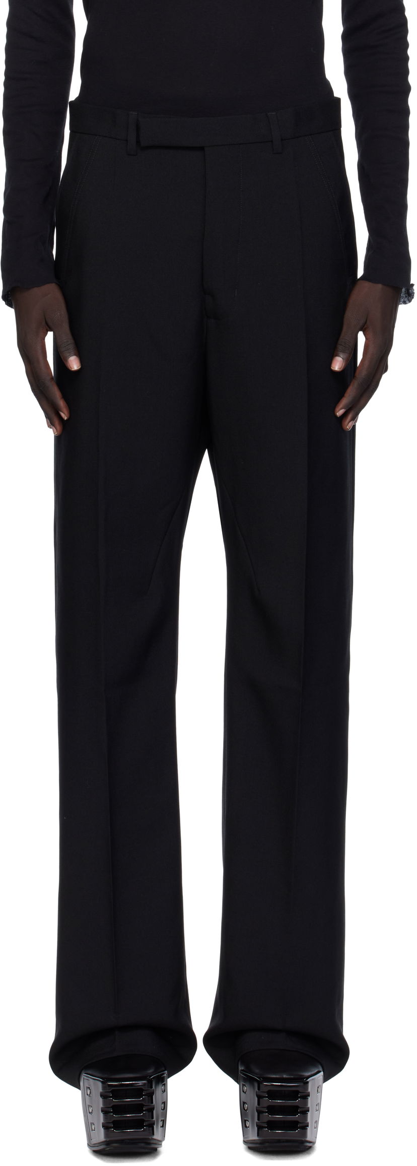 Housut Rick Owens Rick Owens Concordians Tailored Geth Trousers Musta | RU02E1352 WGP