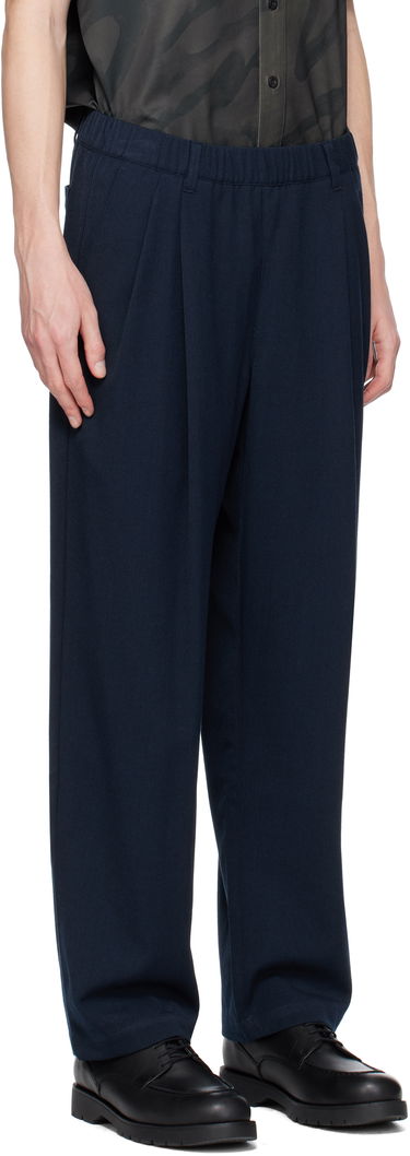 Housut Dime Dime Pleated Twill Trousers Tummansininen | DIMESP2514CHA, 1