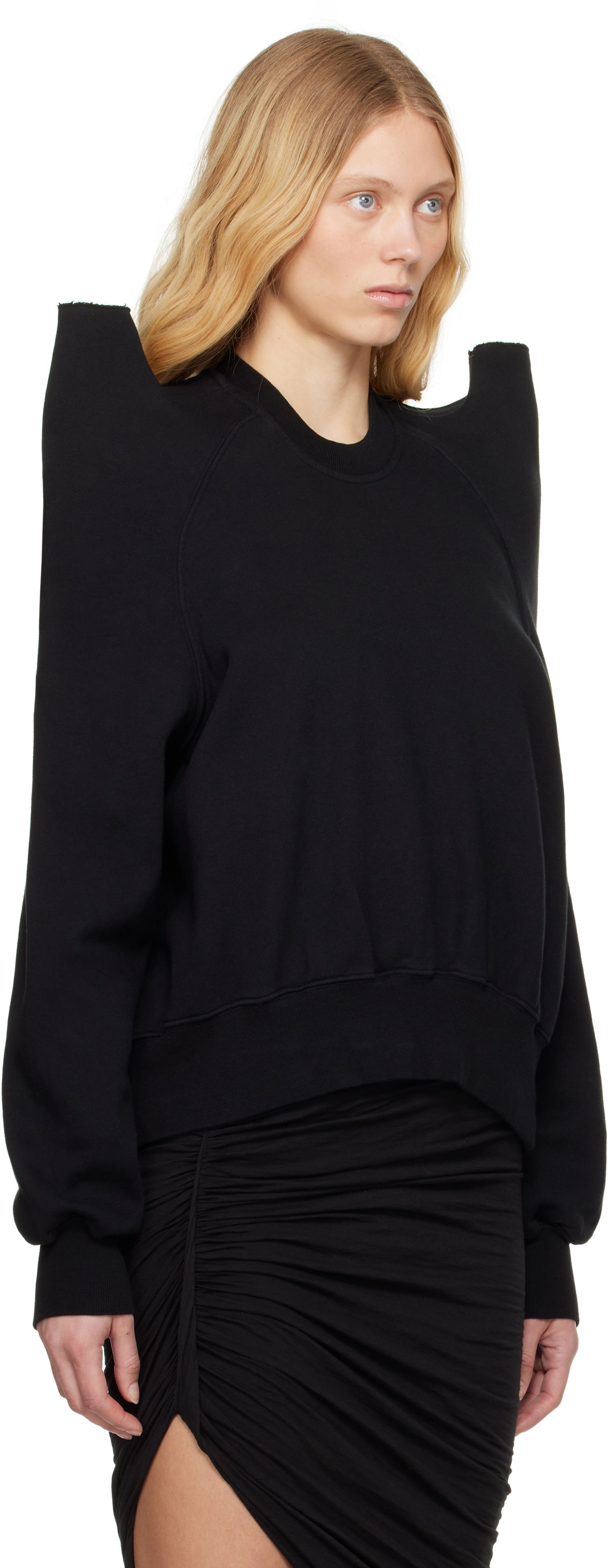 Villapaita Rick Owens Rick Owens DRKSHDW Hollywood Tecsweat Sweatshirt Musta | DS01E3224 F, 1