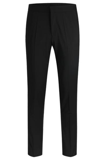 Housut BOSS Extra Slim Fit Stretch Wool Blend Trousers Musta | 50476482