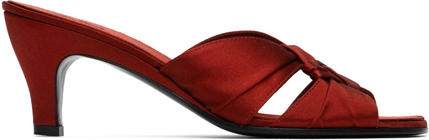 Kengänhoito The Row The Row Soft Knot Heeled Mules Punainen | F1499-W326, 0
