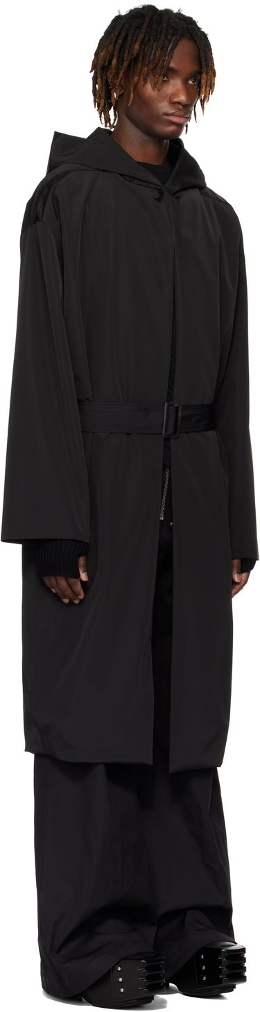 Sadetakki Rick Owens Rick Owens Hooded Robe Coat Musta | RU01E5970 MB, 1