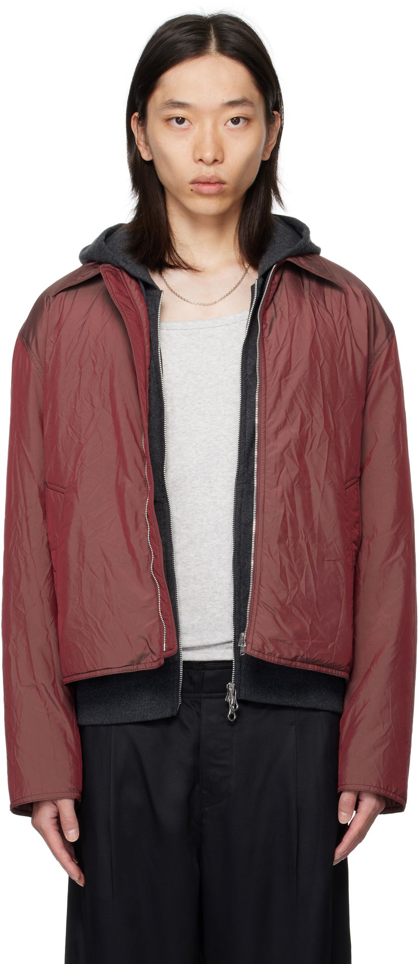 Takki OUR LEGACY Our Legacy Slight Hooded Jacket Burgundia | M4251SS