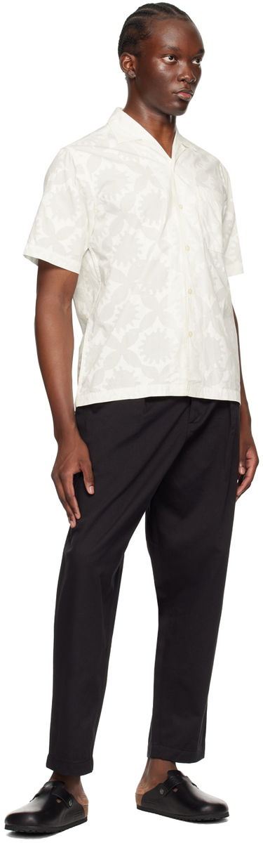 Paita Universal Works Universal Works Minari Print Resort Shirt Valkoinen | P3078, 3