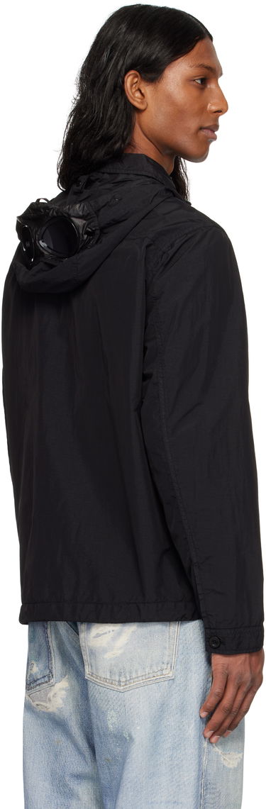 Tuulitakki C.P. Company C.P. Company Flatt Nylon Goggle Overshirt Jacket Musta | 18CMOS090A-005991G, 2