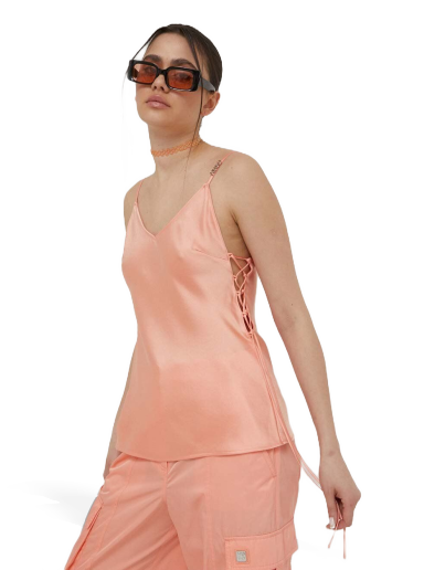 Paita BOSS Strappy Camisole in Satin Oranssi | 50494474