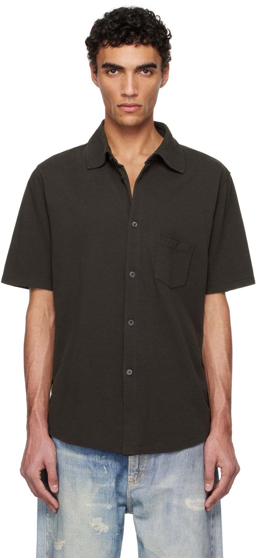 Paita OUR LEGACY Our Legacy Analog Short Sleeve Shirt Ruskea | M2256AD