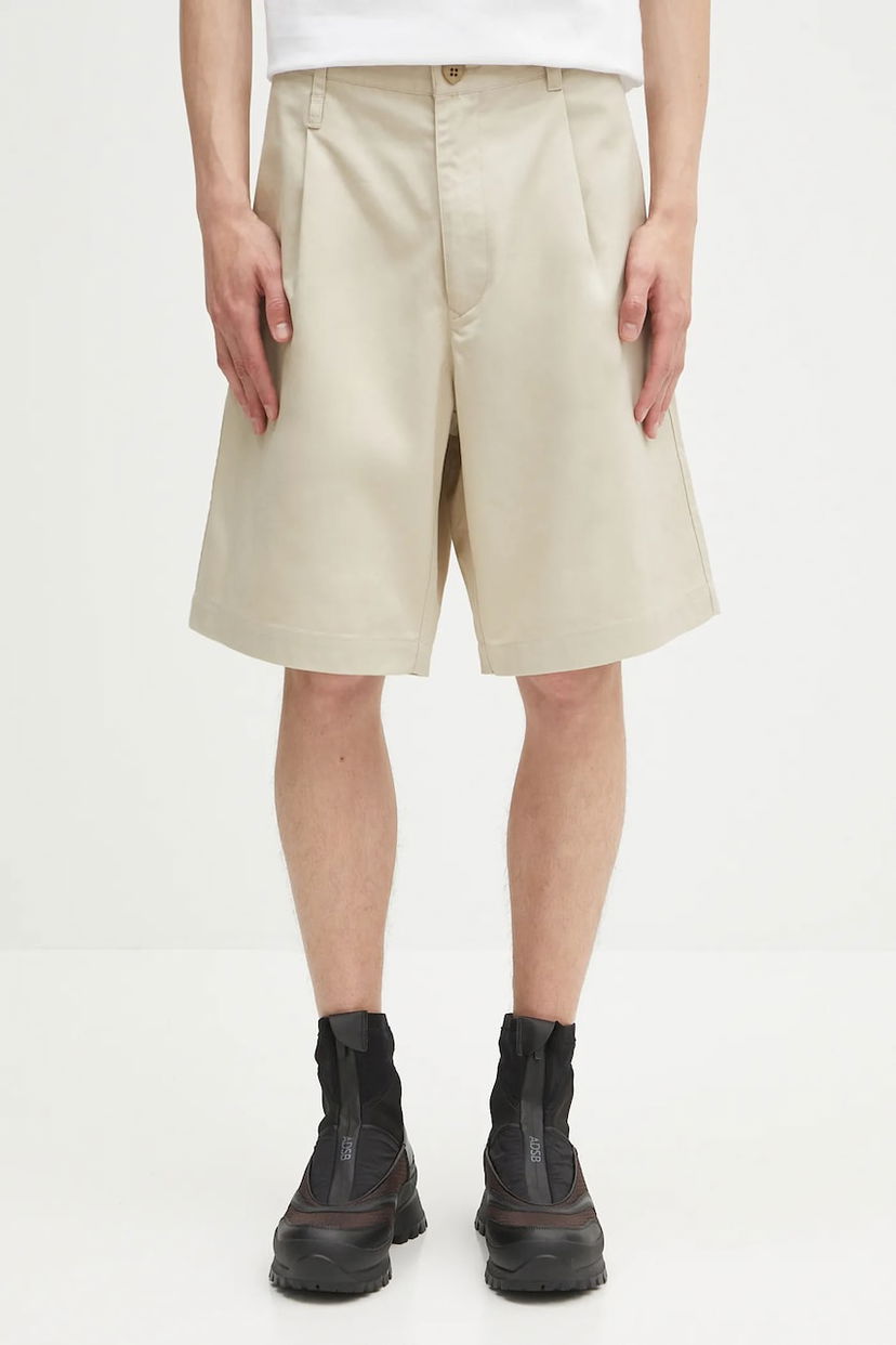 Shortsit Human Made Human Made Pleated Shorts Beige | HM29PT018