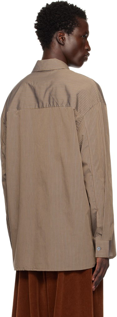Paita Studio Nicholson Studio Nicholson Pinstripe Shirt Ruskea | STRIKE SNM - 1164, 2