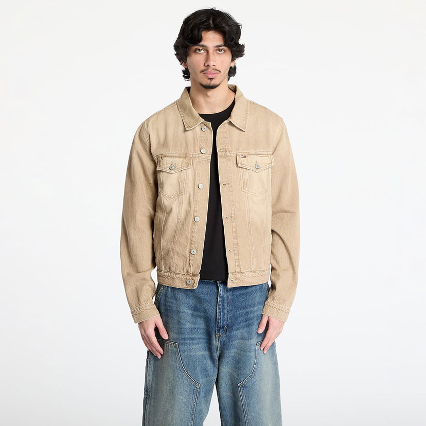 Takki Tommy Hilfiger Tommy Jeans Ryan Regular Trucker Denim Jacket Beige | DM0DM21857 1CE