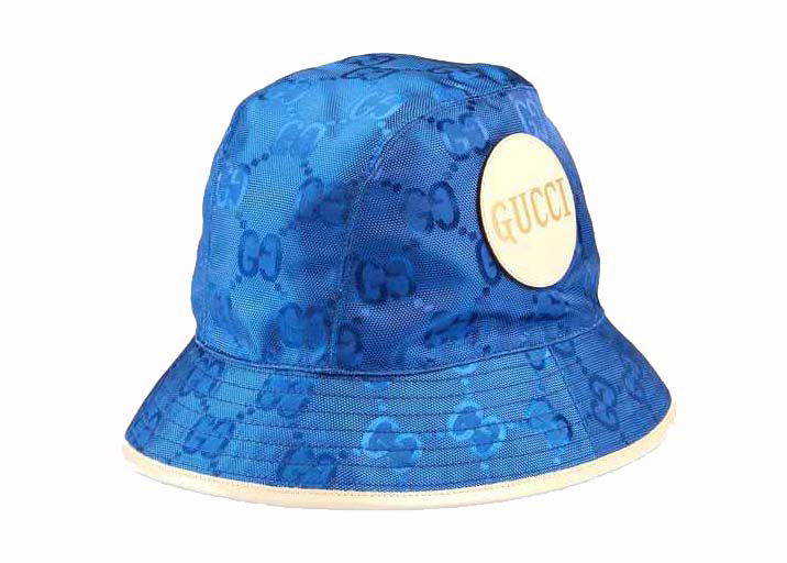 Hattu Gucci Off The Grid Bucket Hat Blue/Beige Tummansininen | 627115 4HK79 4377