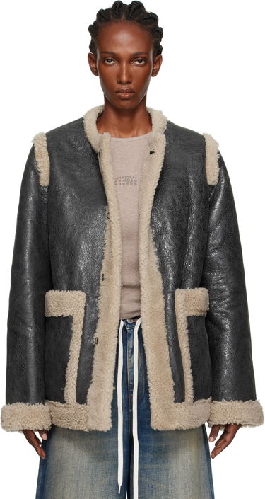 Takki Maison Margiela MM6 Maison Margiela Sports Shearling Jacket Musta | S52AM0330 M07010, 0