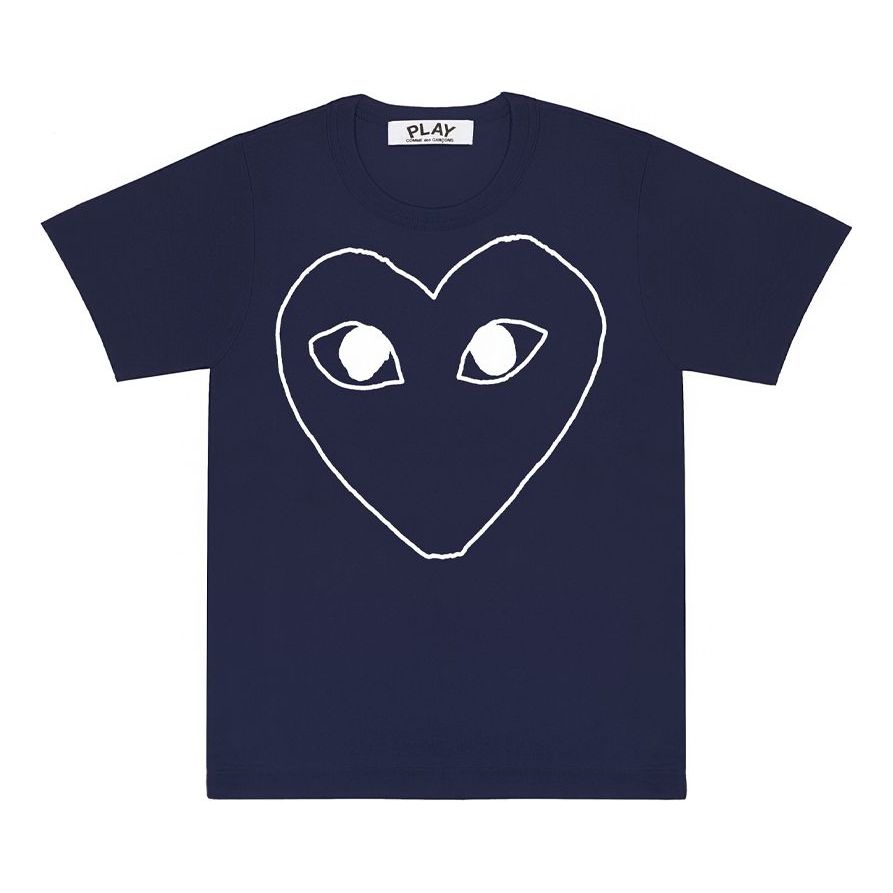 T-paita Comme des Garçons Play White Heart Graphic T-Shirt Sininen | AZ-T181-051-1, 0