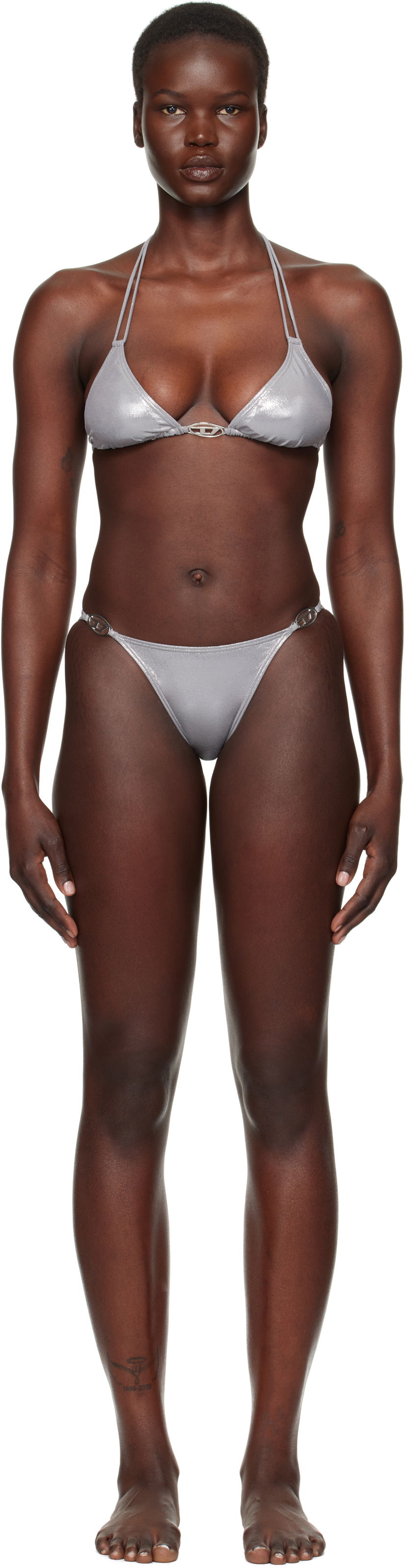 Uimapuvut Diesel Metallic Bikini Set Harmaa | A13230 0WHAU + A15483 0WHAU