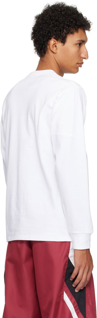 T-paita BAPE A Bathing Ape College Long Sleeve T-Shirt Valkoinen | 001LTL301013M, 2