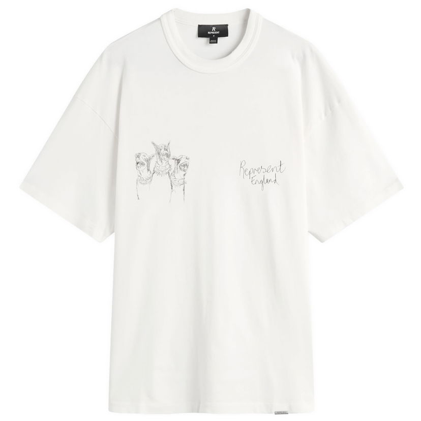 T-paita Represent Clo Represent Hand Drawn Thoroughbred Dogs T-Shirt Valkoinen | MLM100383-72