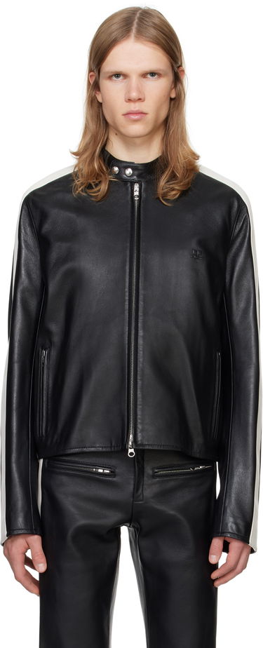 Takki Courrèges Courrèges Contrast Biker Jacket Musta | 324LBL199CV0005, 0