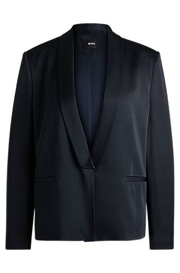 Takki BOSS Relaxed-Fit Shawl-Lapel Blazer Tummansininen | 50537473