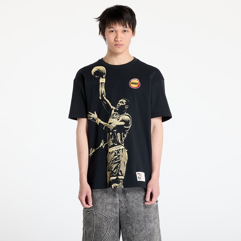 T-paita Mitchell & Ness Mitchell & Ness Houston Rockets Hakeem Olajuwon Vintage Graphic T-Shirt Musta | NN12306-HROBLCK