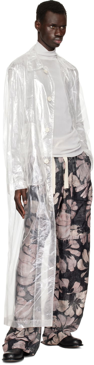 Sadetakki Dries Van Noten Dries Van Noten Transparent Nylon Long Coat Valkoinen | 251-020213-1257, 3