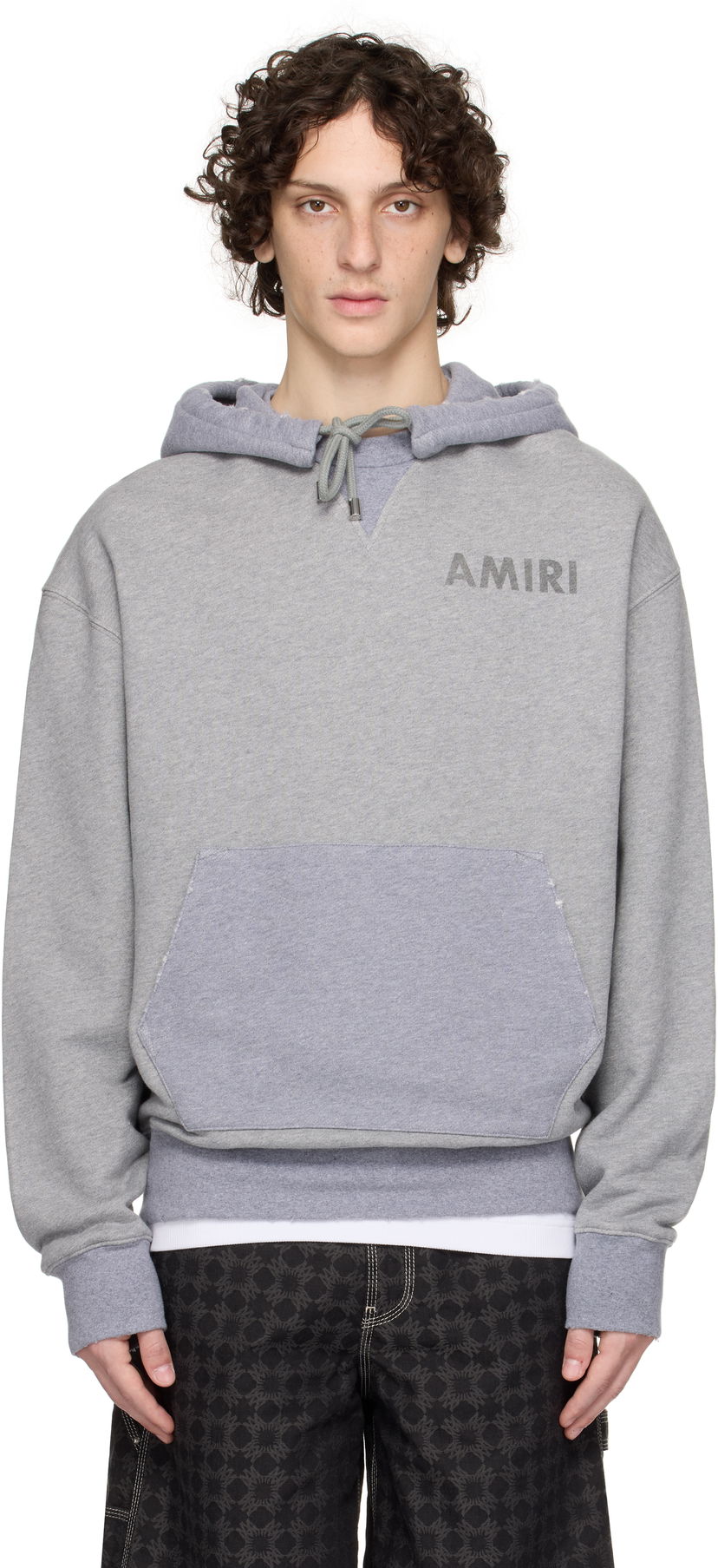 Huppari AMIRI AMIRI Stencil Oversized Hoodie Harmaa | AMJYHD1121