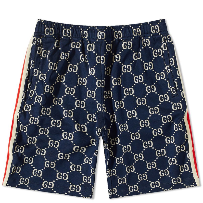 Shortsit Gucci Jaquard Shorts Tummansininen | 474632-X9V05-4245
