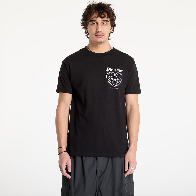 T-paita Pleasures Connected Graphic T-Shirt Musta | P24W046 BLACK