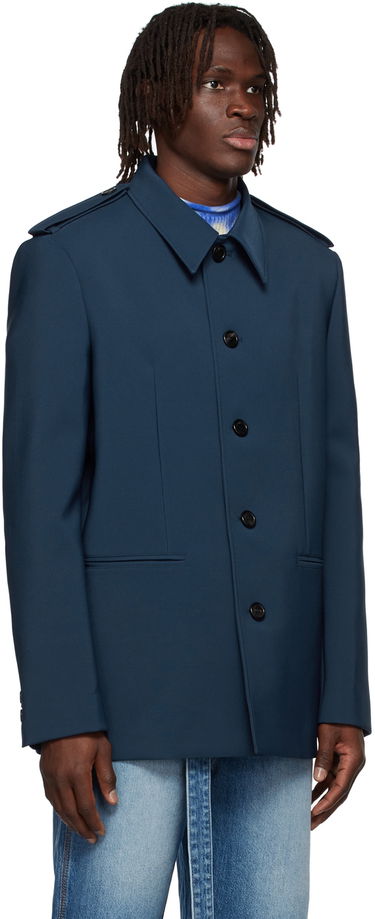 Takki We11done We11done Regular Collar Jacket Tummansininen | WD-JK1-22-084-M-NV, 1