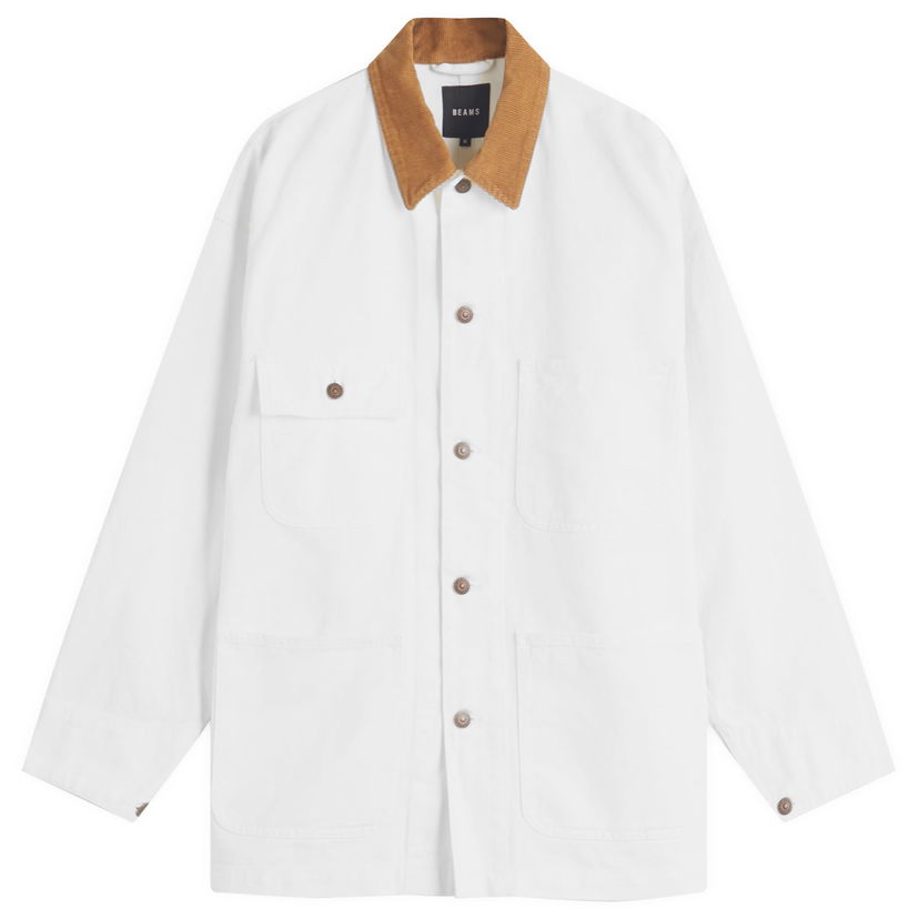 Takki BEAMS Loose Coverall Jacket Valkoinen | 1118-2536-791-01