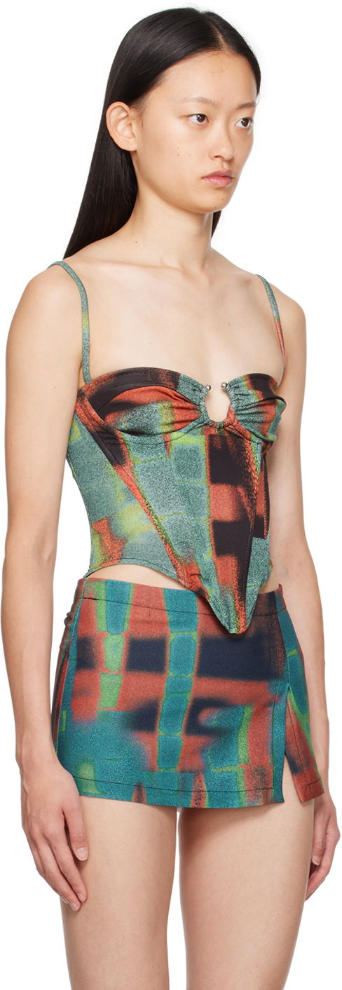 Hame Miaou Miaou Deia Printed Corset Top Monivärinen | 7069VC2RST, 1