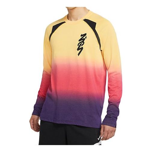 T-paita Jordan Jordan Zion Dri-FIT Gradient Long Sleeve T-Shirt Monivärinen | DH0589-587