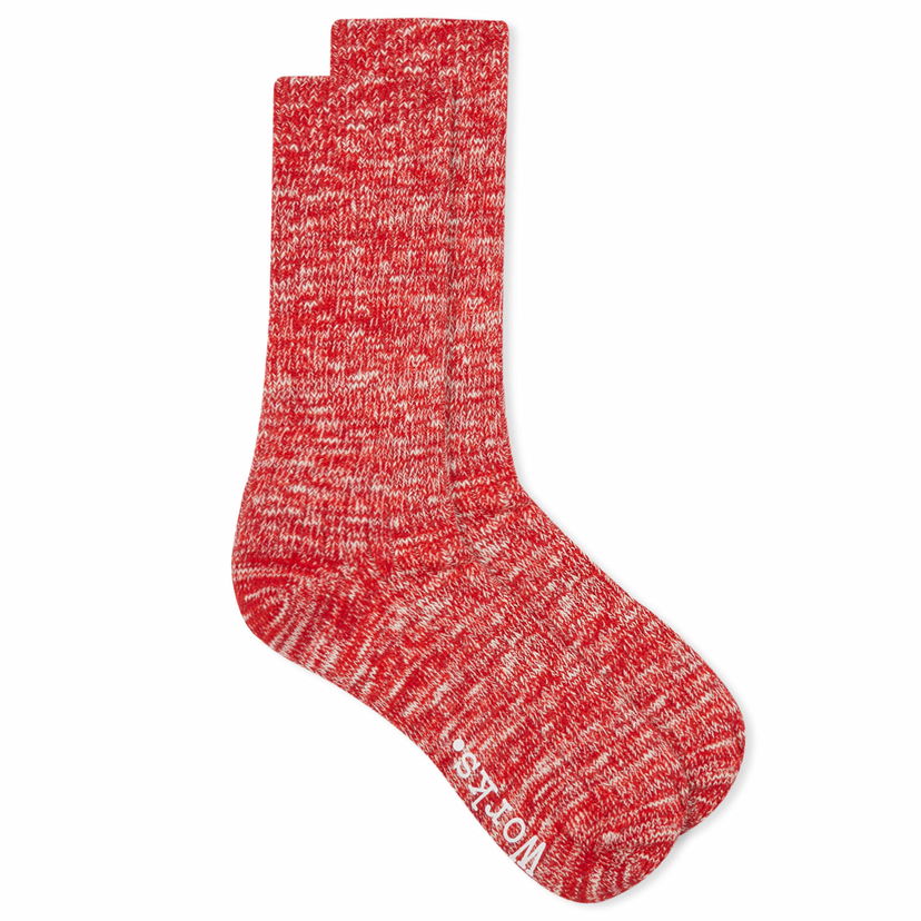 Sukat Universal Works Universal Works Slub Socks, Size Large Punainen | 23771-RED