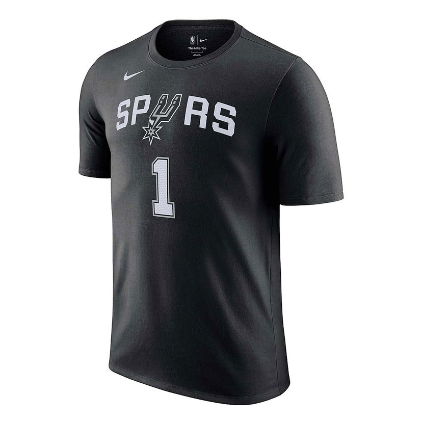 T-paita Nike NBA SAN ANTONIO SPURS N&N T-SHIRT VICTOR WEMBANYANA Musta | DR6397-018