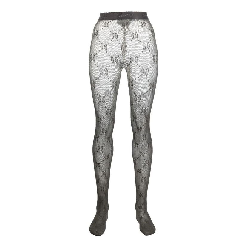 Sukat Gucci Gucci Monogram Fishnet Tights Harmaa | 691619-3GAHR-1281