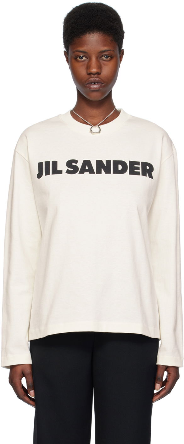 T-paita Jil Sander Crewneck T-Shirt Valkoinen | J02GC0107_J45148