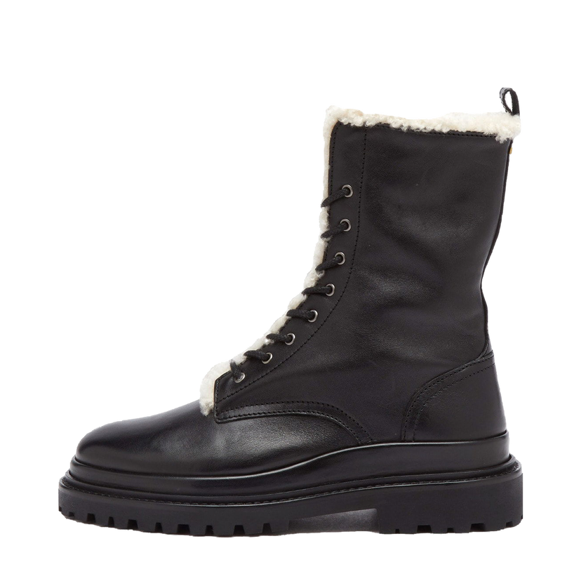 Tennarit ja kengät ISABEL MARANT Leather and Shearling Ranger Boot Musta | 24HBO0090FB-B4A07S-01BK