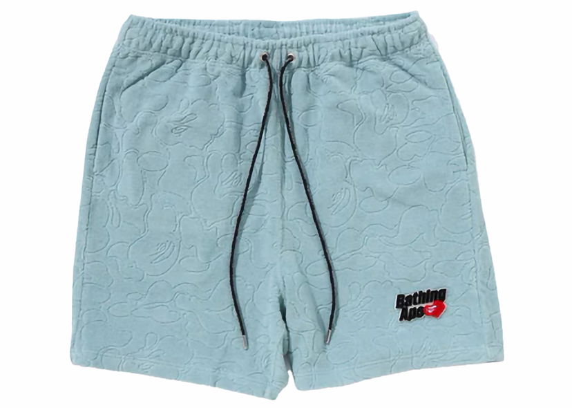 Shortsit BAPE BAPE Line Camo Terry Towel Shorts Sax Turkoosi | 1K30-153-310