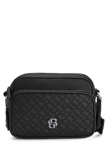 Olkalaukku BOSS Monogram Crossbody Bag Musta | 50548085