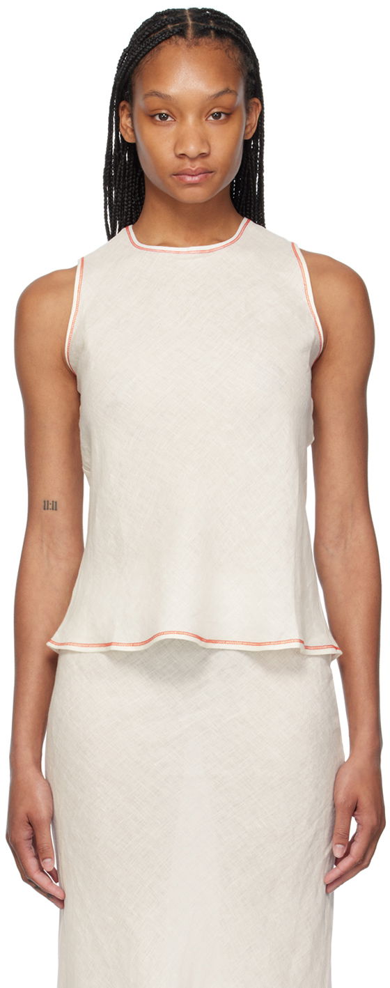 Tankkitoppi Baserange Sleeveless Top Beige | TODY-SL-SU24