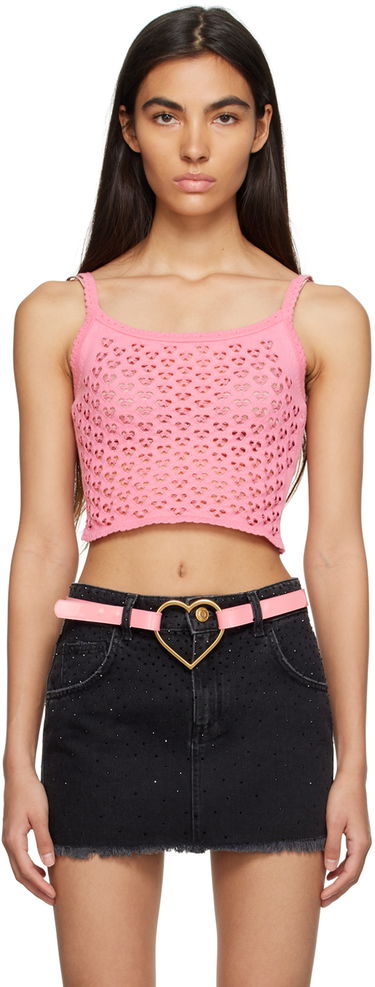 Tankkitoppi Blumarine Blumarine Heart Cutout Tank Top Vaaleanpunainen | P322M341A, 0